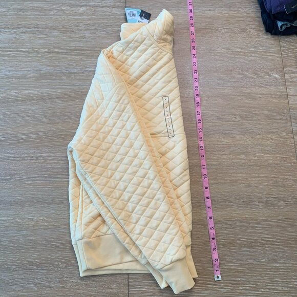 Women’s Quilted ½ Zip Pullover Stitched Athleisure Sweater - DSG -Yellow-L- NWT - Picture 7 of 12